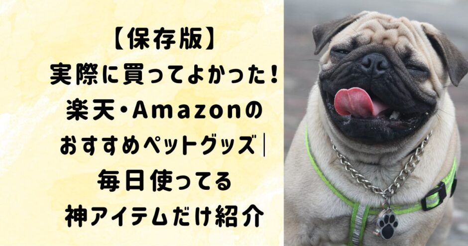 【保存版】 実際に買ってよかった！ 楽天・Amazonの おすすめペットグッズ｜ 毎日使ってる 神アイテムだけ紹介